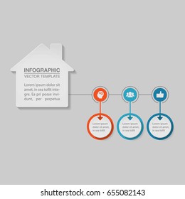 Vector infographic template for diagram, graph, presentation, chart, business concept with 3 options.
