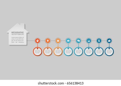 Vector infographic template for diagram, graph, presentation, chart, business concept with 8 options.