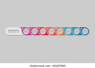 Vector infographic template for diagram, graph, presentation, chart, business concept with 8 options.