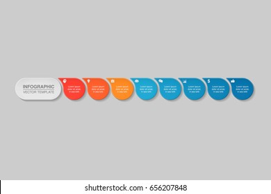 Vector infographic template for diagram, graph, presentation, chart, business concept with 8 options.