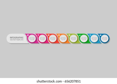 Vector infographic template for diagram, graph, presentation, chart, business concept with 8 options.