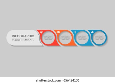 Vector infographic template for diagram, graph, presentation, chart, business concept with 4 options.
