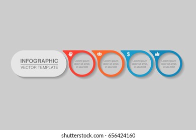 Vector infographic template for diagram, graph, presentation, chart, business concept with 4 options.