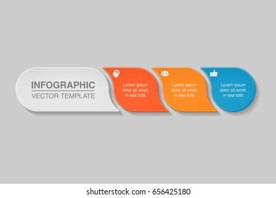 Vector infographic template for diagram, graph, presentation, chart, business concept with 3 options.