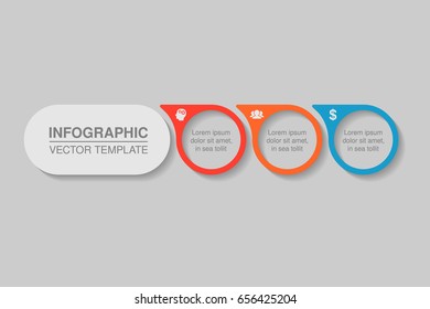 Vector infographic template for diagram, graph, presentation, chart, business concept with 3 options.