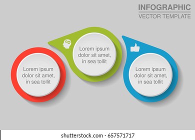 Vector infographic template for diagram, graph, presentation, chart, business concept with 3 options.