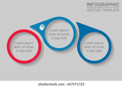 Vector infographic template for diagram, graph, presentation, chart, business concept with 3 options.