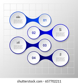 Vector infographic. Template for diagram, graph, presentation and chart. Business concept with 4 options, parts, steps or processes.