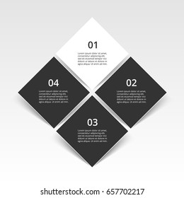 Vector infographic. Template for diagram, graph, presentation and chart. Business concept with 4 options, parts, steps or processes.