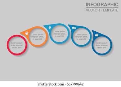 Vector infographic template for diagram, graph, presentation, chart, business concept with 5 options.