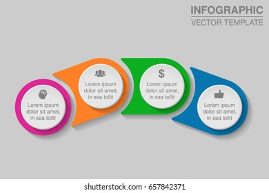 Vector infographic template for diagram, graph, presentation, chart, business concept with 4 options.