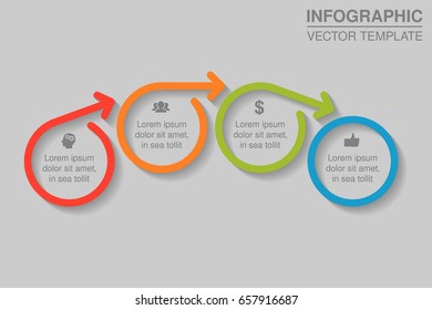 Vector infographic template for diagram, graph, presentation, chart, business concept with 4 options.