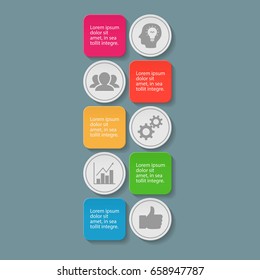 Vector infographic template for diagram, graph, presentation, chart, business concept with 10 options.