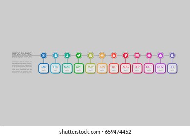 Vector infographic template for diagram, graph, presentation, chart, business concept with 12 options.