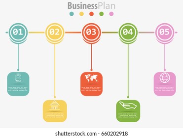 Vector infographic template for diagram, graph, presentation, chart, business concept with 5 options.