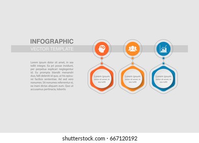 Vector infographic template for diagram, graph, presentation, chart, business concept with 3 options.