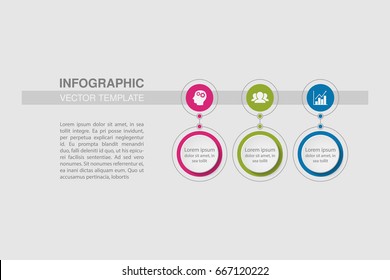 Vector infographic template for diagram, graph, presentation, chart, business concept with 3 options.