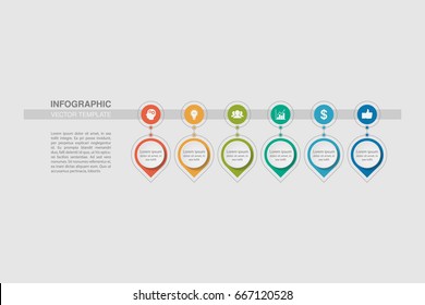 Vector infographic template for diagram, graph, presentation, chart, business concept with 6 options.