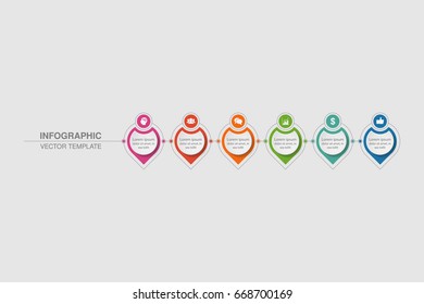 Vector infographic template for diagram, graph, presentation, chart, business concept with 6 options.
