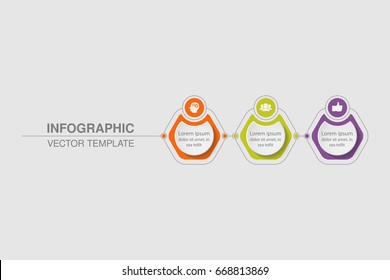Vector infographic template for diagram, graph, presentation, chart, business concept with 3 options.