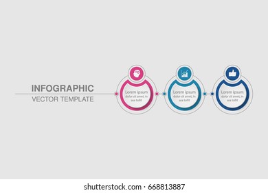 Vector infographic template for diagram, graph, presentation, chart, business concept with 3 options.