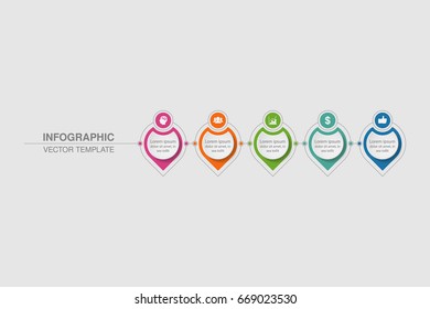 Vector infographic template for diagram, graph, presentation, chart, business concept with 5 options.