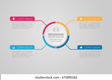 Vector infographic template for diagram, graph, presentation, chart, business concept with 4 options.