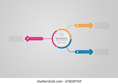 Vector infographic template for diagram, graph, presentation, chart, business concept with 3 options.