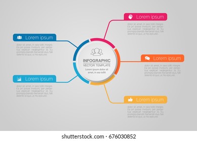 Vector infographic template for diagram, graph, presentation, chart, business concept with 5 options.