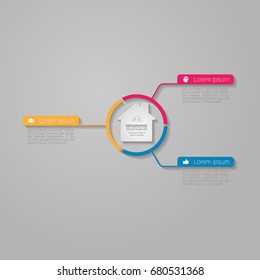 Vector infographic template for diagram, graph, presentation, chart, business concept with 3 options.