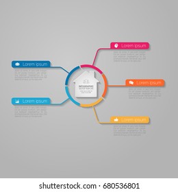 Vector infographic template for diagram, graph, presentation, chart, business concept with 5 options.