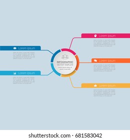 Vector infographic template for diagram, graph, presentation, chart, business concept with 5 options.