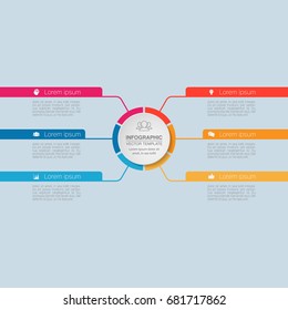Vector infographic template for diagram, graph, presentation, chart, business concept with 6 options.