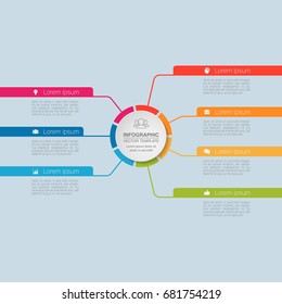 Vector infographic template for diagram, graph, presentation, chart, business concept with 7 options.