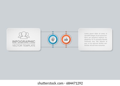 Vector infographic template for diagram, graph, presentation, chart, business concept with 2 options.