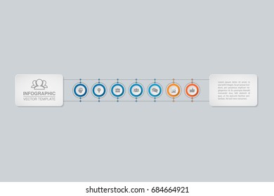 Vector infographic template for diagram, graph, presentation, chart, business concept with 7 options.