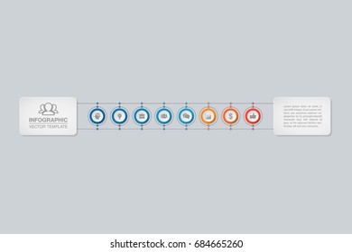 Vector infographic template for diagram, graph, presentation, chart, business concept with 8 options.