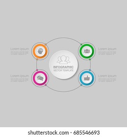Vector infographic template for diagram, graph, presentation, chart, business concept with 4 options.