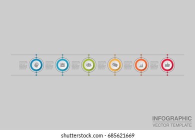 Vector infographic template for diagram, graph, presentation, chart, business concept with 6 options.