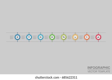 Vector infographic template for diagram, graph, presentation, chart, business concept with 8 options.