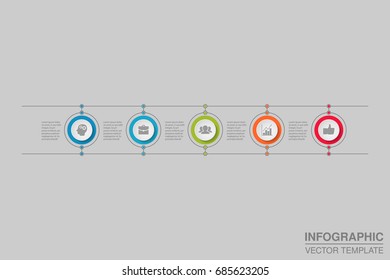 Vector infographic template for diagram, graph, presentation, chart, business concept with 5 options.