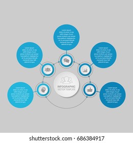 Vector infographic template for diagram, graph, presentation, chart, business concept with 5 options.