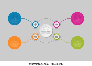Vector infographic template for diagram, graph, presentation, chart, business concept with 4 options.