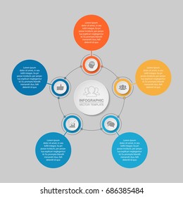 Vector infographic template for diagram, graph, presentation, chart, business concept with 5 options.