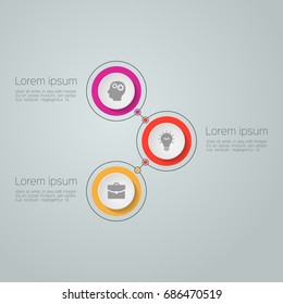 Vector infographic template for diagram, graph, presentation, chart, business concept with 3 options.