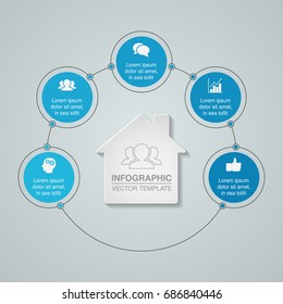 Vector infographic template for diagram, graph, presentation, chart, business concept with 6 options.