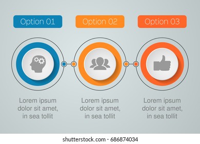 Vector infographic template for diagram, graph, presentation, chart, business concept with 3 options.