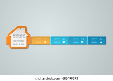Vector infographic template for diagram, graph, presentation, chart, business concept with 4  options.