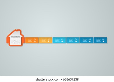 Vector infographic template for diagram, graph, presentation, chart, business concept with 6  options.