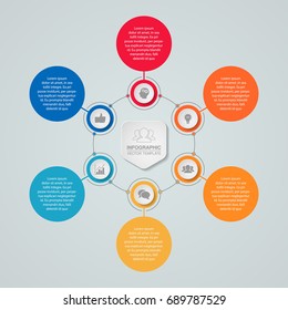 Vector infographic template for diagram, graph, presentation, chart, business concept with 6 options.